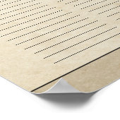 Hochzeitsstichtbrief für Lebenszeit Poster (Ecke)