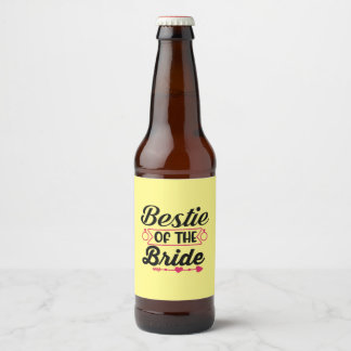 Hochzeitsstie der Braut Bierflaschenetikett