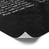 Hochzeitsstift Barock Geblüht Schwarz Poster (Ecke)