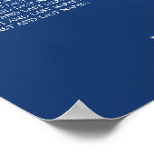 Hochzeitsstift blau und glatt blau poster (Ecke)