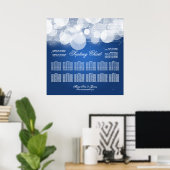 Hochzeitsstift blau und glatt blau poster (Heimbüro)