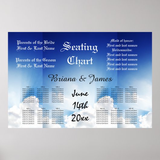 Hochzeitsstift Bride Groom Bridal Gäste Poster (Vorne)
