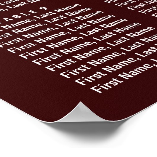 Hochzeitsstift Burgundy Gold Floral Poster (Ecke)