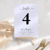 Hochzeitsstift Einfache Blau-Tischnummer Tischnummer