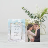 Hochzeitsstift | Elegant Beach Driftwood Arbor Dankeskarte (Stehend Vorderseite)