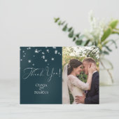 Hochzeitsstift | Elegant Beach Driftwood Arbor Dankeskarte (Stehend Vorderseite)