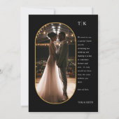 Hochzeitsstift Foto Danke, dass ihr die schwarze B Dankeskarte (Rückseite)