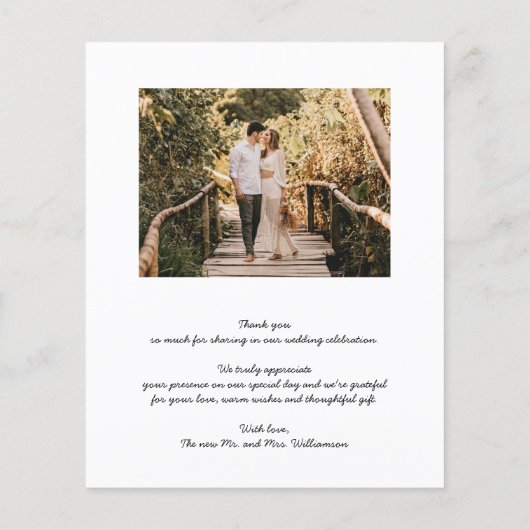 Hochzeitsstift Foto Dankeschön Card Flyer (Hinten)