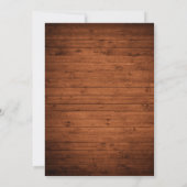 Hochzeitsstift Foto Dankeschön Card Wood Einladung (Rückseite)