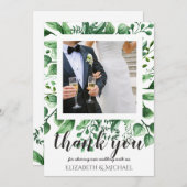 Hochzeitsstift Foto Dankeschön-Karte mit Text auf  Einladung (Vorne/Hinten)