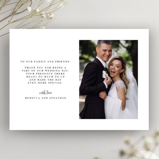 Hochzeitsstift Foto Eleganter Script Schriftart Da Dankeskarte