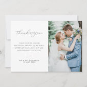 Hochzeitsstift Foto feine Schrift danke Karte (Vorderseite)