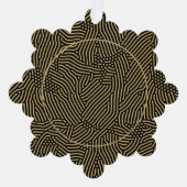 Hochzeitsstift Foto Gold Black Christmas Paper Ornament Karte (Vorderseite)