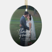 Hochzeitsstift Foto, handgeschrieben Keramik Ornament (Rechts)