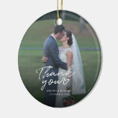 Hochzeitsstift Foto, handgeschrieben Keramik Ornament (Links)