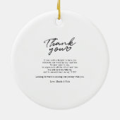 Hochzeitsstift Foto, handgeschrieben Keramik Ornament (Hinten)