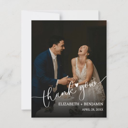 Hochzeitsstift Foto, handgeschrieben Mitteilungskarte (Vorderseite)