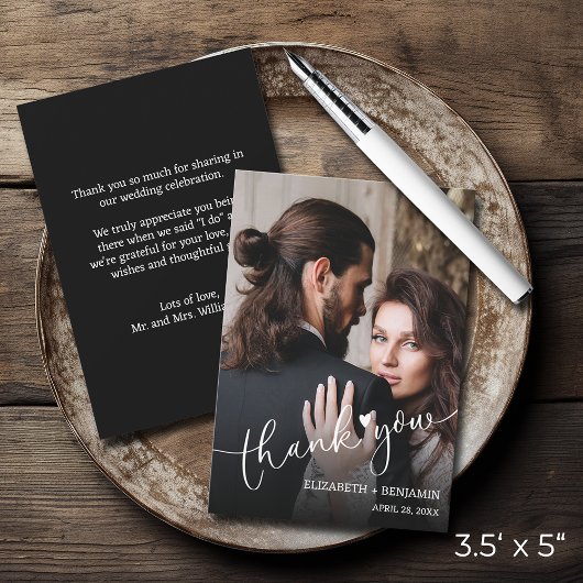 Hochzeitsstift Foto, handgeschrieben Mitteilungskarte