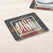 Hochzeitsstift - Foto hat einen FILTER Rechteckiger Pappuntersetzer (angewinkelt)