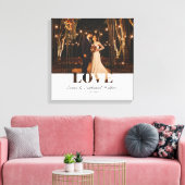 Hochzeitsstift Foto Newlyweds Keepake Canvas Print Leinwanddruck (Insitu (Wohnzimmer))