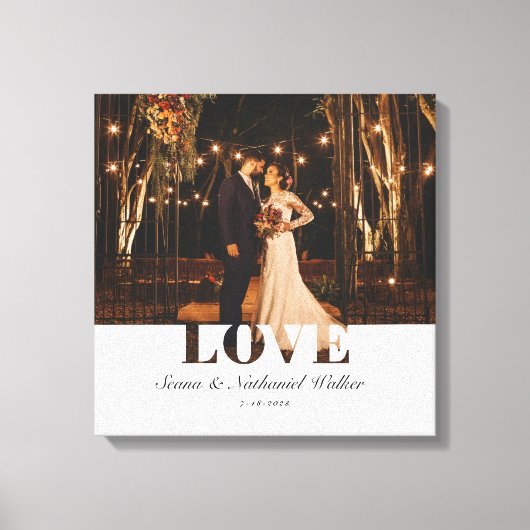 Hochzeitsstift Foto Newlyweds Keepake Canvas Print Leinwanddruck (Vorderseite)