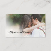 Hochzeitsstift Foto Overlay Moderne Website Visitenkarte (Rückseite)