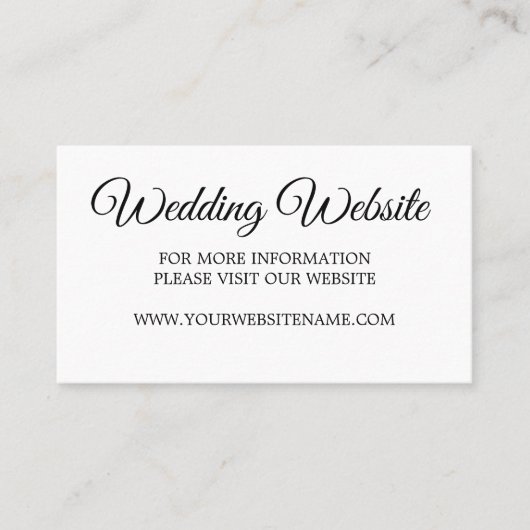 Hochzeitsstift Foto Overlay Moderne Website Visitenkarte (Vorderseite)