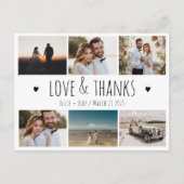 Hochzeitsstift Foto Vielen Dank Card Multi-Foto Postkarte (Vorderseite)