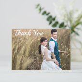 Hochzeitsstift Foto Vielen Dank doppelseitig, kund Dankeskarte (Stehend Vorderseite)