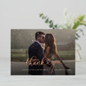 Hochzeitsstift Foto Vielen Dank Rose Gold Foil Car Folieneinladung (Stehend vorne)