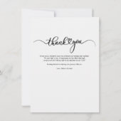 Hochzeitsstift Foto Vielen Dank, Script Mitteilungskarte (Rückseite)