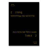 Hochzeitsstift für Platzkarten-Schweinefleisch-Sch Tischnummer (Vorderseite)