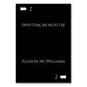 Hochzeitsstift für Platzkarten-Schweinefleisch Tischnummer (Vorderseite)