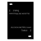 Hochzeitsstift für Platzkarten-Schweinefleisch Tischnummer (Vorderseite)