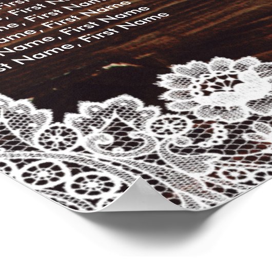 Hochzeitsstift für rustikale Holzsonnenblumen 12 Poster (Ecke)