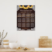 Hochzeitsstift für rustikale Holzsonnenblumen 12 Poster (Küche)