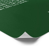 Hochzeitsstift glänzen und glänzen grün poster (Ecke)