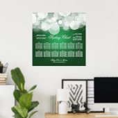 Hochzeitsstift glänzen und glänzen grün poster (Heimbüro)