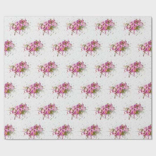 Hochzeitsstift in Splash-Rahmen Geschenkpapier (Flach)