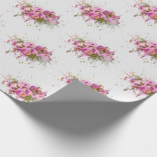 Hochzeitsstift in Splash-Rahmen Geschenkpapier (Ecke)