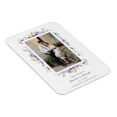 Hochzeitsstift Lila Shades Blume & Branches Foto Magnet (Rechte Seite)