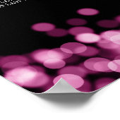 Hochzeitsstift mit rosa Leuchten Poster (Ecke)
