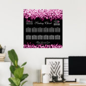 Hochzeitsstift mit rosa Leuchten Poster (Heimbüro)