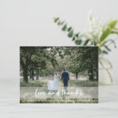 Hochzeitsstift | Moderne, stilvolle Gäste Liebe Da Dankeskarte (Stehend Vorderseite)