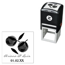 Hochzeitsstift Orangenzitrus Brautparty Handgezeic