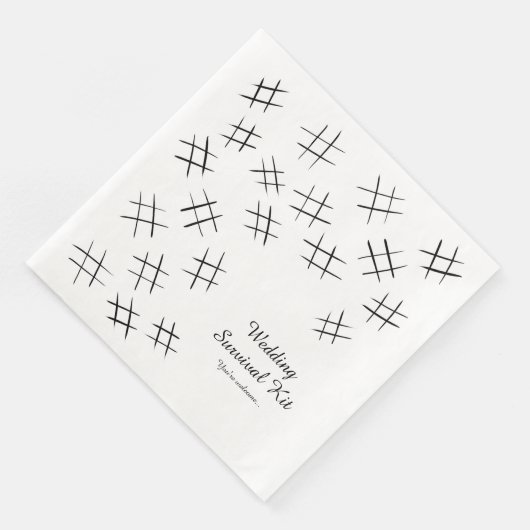 Hochzeitsstift Papier Napkin - B Serviette (Ecke)