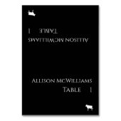 Hochzeitsstift Platzkarten-Fleisch-Symbol-Schwarz Tischnummer (Vorderseite)