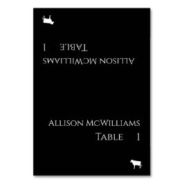 Hochzeitsstift Platzkarten-Fleisch-Symbol-Schwarz Tischnummer