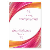 Hochzeitsstift Platzkarten-Fleisch Tischnummer (Vorderseite)