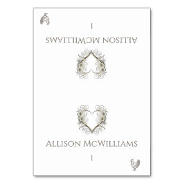 Hochzeitsstift Platzkarten-Hühnchen-Blume Tischnummer